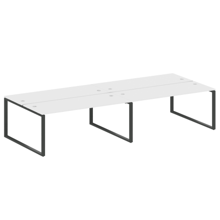 Metal System Рабочая станция на 4 места на О-образном м/к БО.СМ-4.5 Белый/Металл Антрацит 3600*1475*750 Metal System Рабочая станция на 4 места на О-образном м/к БО.СМ-4.5 Белый/Металл Антрацит 3600*1475*750