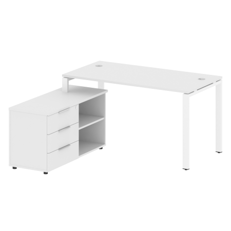 Metal System Рабочая станция с тумбой на П-образном м/к БП.РС-СТС-2.3 (L) Белый/Металл Белый 1500*1520*750 Metal System Рабочая станция с тумбой на П-образном м/к БП.РС-СТС-2.3 (L) Белый/Металл Белый 1500*1520*750