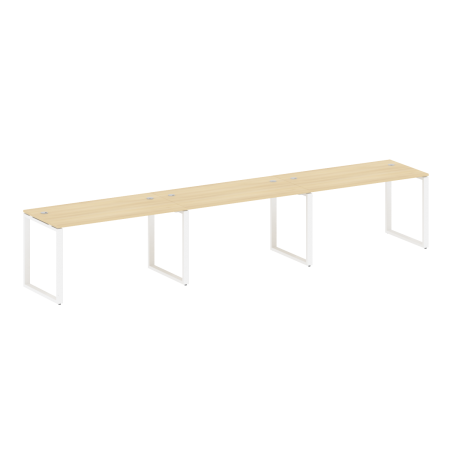 Metal System Рабочая станция на 3 места на О-образном м/к БО.СМ-3.3 Акация Лорка/Металл Белый 4200*720*750 Metal System Рабочая станция на 3 места на О-образном м/к БО.СМ-3.3 Акация Лорка/Металл Белый 4200*720*750
