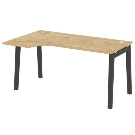 Onix Wood Стол эргономичный левый OW.SA-1 (L) Тиквуд Светлый/Дуб Темный/Металл Антрацит 1580*980*750 (720/460)