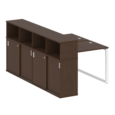 Metal System Рабочая станция с шкафом-купе на О-образном м/к БО.РС-СШК-4.1 Т Венге Цаво/Металл Белый 1410*2332*1098 Metal System Рабочая станция с шкафом-купе на О-образном м/к БО.РС-СШК-4.1 Т Венге Цаво/Металл Белый 1410*2332*1098