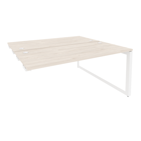 Onix Стол-приставка двойной на О-образном м/к к опорым элем. O.MO-D.SPR-4.7 Денвер Светлый/Металл Белый 1580*1475*750 Onix Стол-приставка двойной на О-образном м/к к опорым элем. O.MO-D.SPR-4.7 Денвер Светлый/Металл Белый 1580*1475*750