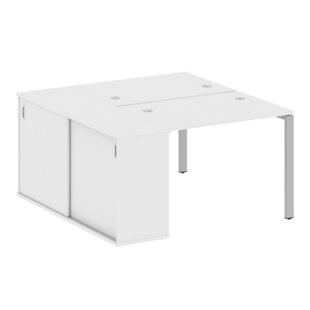 Metal System Рабочая станция с шкафом-купе на П-образном м/к БП.РС-СШК-1.1 Т Белый/Металл Серый 1410*1475*750 Metal System Рабочая станция с шкафом-купе на П-образном м/к БП.РС-СШК-1.1 Т Белый/Металл Серый 1410*1475*750