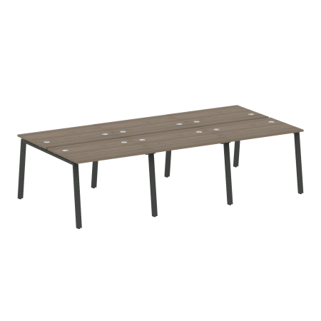 Metal System Рабочая станция на 6 мест на А-образном м/к БА.СМ-6.1 Вяз Благородный/Металл Антрацит 3000*1475*750 Metal System Рабочая станция на 6 мест на А-образном м/к БА.СМ-6.1 Вяз Благородный/Металл Антрацит 3000*1475*750