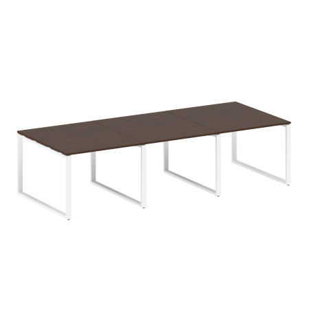 Metal System Переговорный стол (3 столешницы) на О-оразном м/к БО.ПРГ-3.1 Венге Цаво/Металл Белый 3000*1235*750 Metal System Переговорный стол (3 столешницы) на О-оразном м/к БО.ПРГ-3.1 Венге Цаво/Металл Белый 3000*1235*750