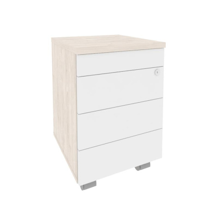 Onix Direct Тумба мобильная (TIP-ON) O.TM-3 TIP Денвер Светлый/Белый Бриллиант 432*460*633 Onix Direct Тумба мобильная (TIP-ON) O.TM-3 TIP Денвер Светлый/Белый Бриллиант 432*460*633