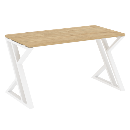 Loft Стол рабочий VR.L-SRZ-3.7 Тиквуд Светлый/Металл Белый 1380*720*750