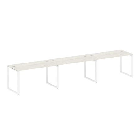 Metal System Рабочая станция на 3 места на О-образном м/к БО.СМ-3.3 Дуб Наварра/Металл Белый 4200*720*750 Metal System Рабочая станция на 3 места на О-образном м/к БО.СМ-3.3 Дуб Наварра/Металл Белый 4200*720*750