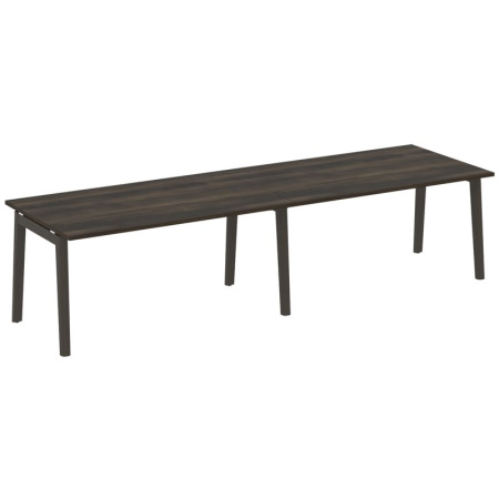 Onix Wood Стол переговорный (2 столешницы) OW.PRG-2.4 Дуб Мали/Дуб Темный/Металл Антрацит 3160*980*750
