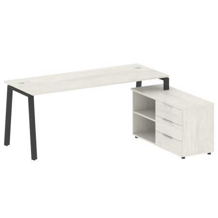 Metal System Рабочая станция с тумбой на А-образном м/к БА.РС-СТС-2.5 (R) Дуб Наварра/Металл Антрацит 1900*1520*750 Metal System Рабочая станция с тумбой на А-образном м/к БА.РС-СТС-2.5 (R) Дуб Наварра/Металл Антрацит 1900*1520*750