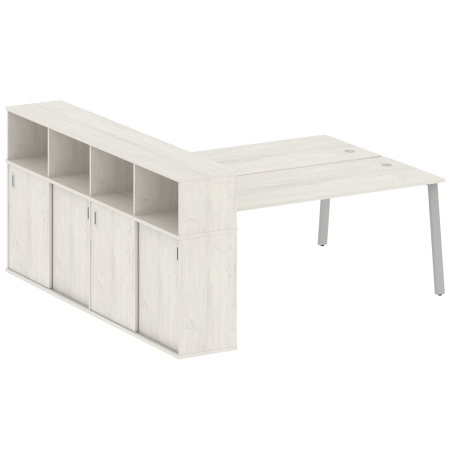 Metal System Рабочая станция с шкафом-купе на А-образном м/к БА.РС-СШК-4.5 Т Дуб Наварра/Металл Серый 2210*2332*1098 Metal System Рабочая станция с шкафом-купе на А-образном м/к БА.РС-СШК-4.5 Т Дуб Наварра/Металл Серый 2210*2332*1098