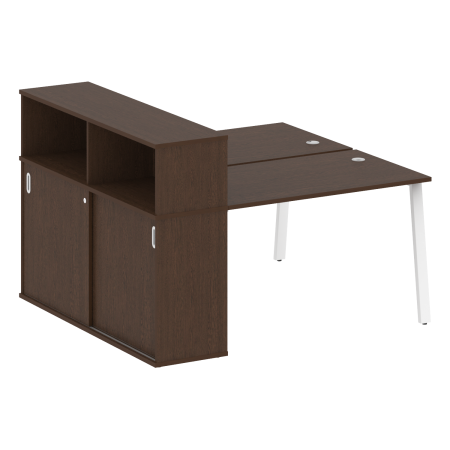 Metal System Рабочая станция с шкафом-купе на А-образном м/к БА.РС-СШК-2.2 Т Венге Цаво/Металл Белый 1610*1475*1098 Metal System Рабочая станция с шкафом-купе на А-образном м/к БА.РС-СШК-2.2 Т Венге Цаво/Металл Белый 1610*1475*1098