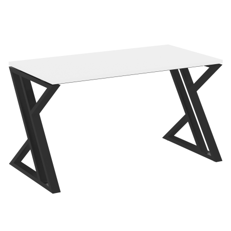 Loft Стол рабочий VR.L-SRZ-3.7 Белый Бриллиант/Металл Черный 1380*720*750
