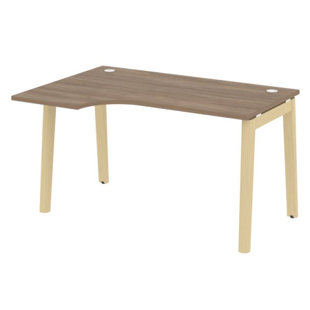Onix Wood Стол эргономичный левый OW.SA-2 (L) Дуб Аризона/Дуб Светлый/Металл Белый 1380*980*750 (720/460)
