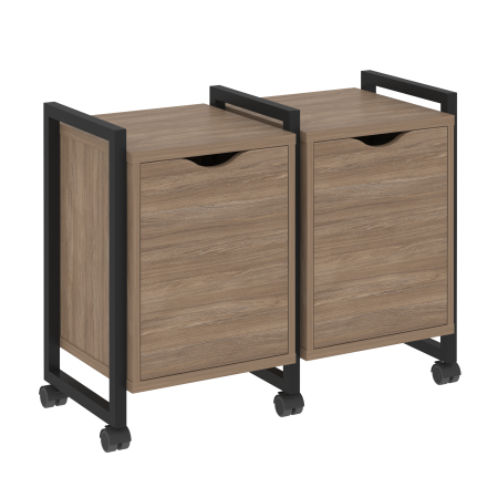 Loft Тумба на колесных опорах VR.L-TN-2.K Дуб Аризона/Металл Черный 970*460*767