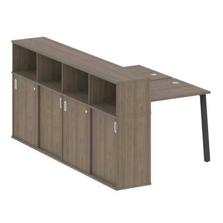 Metal System Рабочая станция с шкафом-купе на А-образном м/к БА.РС-СШК-4.1 Т Вяз Благородный/Металл Антрацит 1410*2332*1098 Metal System Рабочая станция с шкафом-купе на А-образном м/к БА.РС-СШК-4.1 Т Вяз Благородный/Металл Антрацит 1410*2332*1098