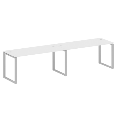 Metal System Рабочая станция на 2 места на О-образном м/к БО.СМ-2.4 Белый/Металл Серый 3200*720*750 Metal System Рабочая станция на 2 места на О-образном м/к БО.СМ-2.4 Белый/Металл Серый 3200*720*750