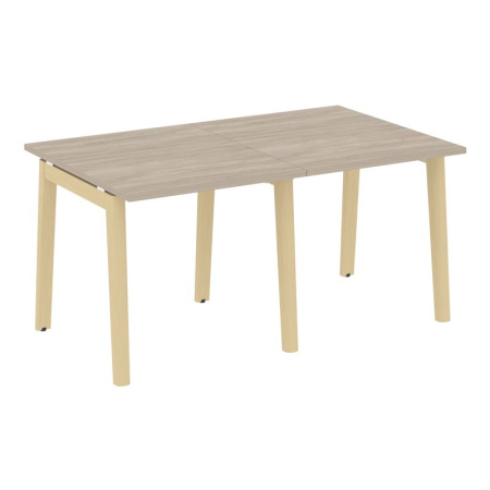 Onix Wood Стол переговорный (2 столешницы) OW.PRG-2.0 Дуб Аттик/Дуб Светлый/Металл Белый 1560*980*750 Onix Wood Стол переговорный (2 столешницы) OW.PRG-2.0 Дуб Аттик/Дуб Светлый/Металл Белый 1560*980*750