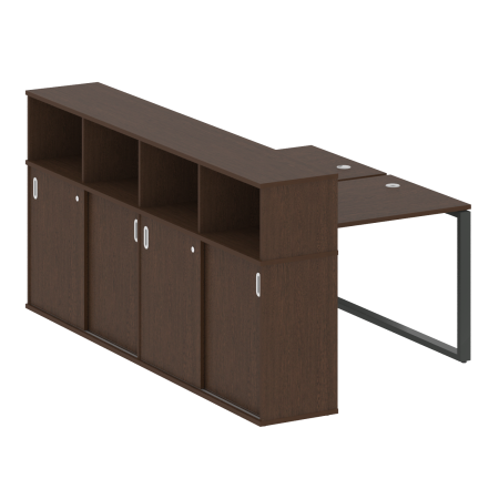 Metal System Рабочая станция с шкафом-купе на О-образном м/к БО.РС-СШК-4.1 Т Венге Цаво/Металл Антрацит 1410*2332*1098 Metal System Рабочая станция с шкафом-купе на О-образном м/к БО.РС-СШК-4.1 Т Венге Цаво/Металл Антрацит 1410*2332*1098