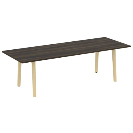 Onix Wood Direct Стол переговорный OW.PRG-25 Дуб Мали/Дуб Светлый/Металл Белый 2580*980*750