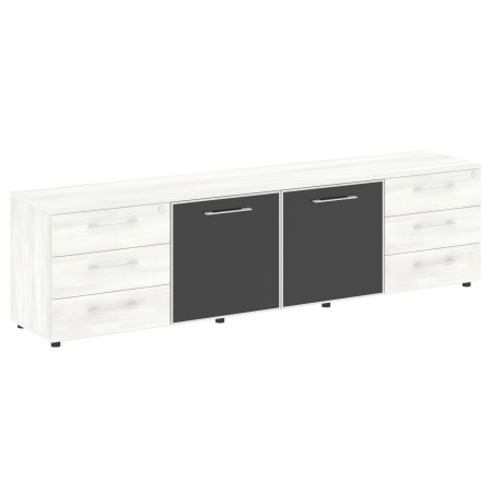 Yalta Тумба стационарная LT.TS-4.2 2200*450*580 Снежная Патина/Стекло Black Yalta Тумба стационарная LT.TS-4.2 2200*450*580 Снежная Патина/Стекло Black