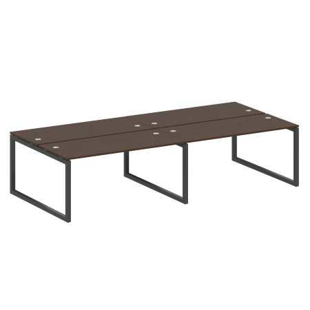 Metal System Quattro Рабочая станция на 4 места на О-образном м/к 50БО.СМ-4.4 Венге Цаво/Металл Антрацит 3200*1475*750 Metal System Quattro Рабочая станция на 4 места на О-образном м/к 50БО.СМ-4.4 Венге Цаво/Металл Антрацит 3200*1475*750