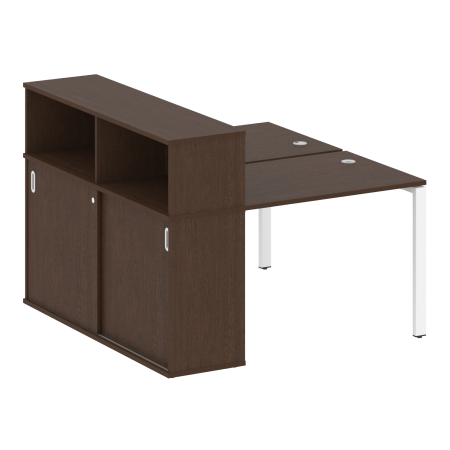 Metal System Рабочая станция с шкафом-купе на П-образном м/к БП.РС-СШК-2.1 Т Венге Цаво/Металл Белый 1410*1475*1098 Metal System Рабочая станция с шкафом-купе на П-образном м/к БП.РС-СШК-2.1 Т Венге Цаво/Металл Белый 1410*1475*1098