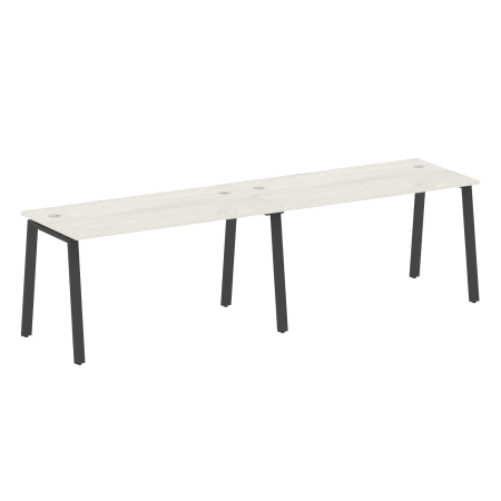 Metal System Рабочая станция на 2 места на А-образном м/к БА.СМ-2.3 Дуб Наварра/Металл Антрацит 2800*720*750 Metal System Рабочая станция на 2 места на А-образном м/к БА.СМ-2.3 Дуб Наварра/Металл Антрацит 2800*720*750