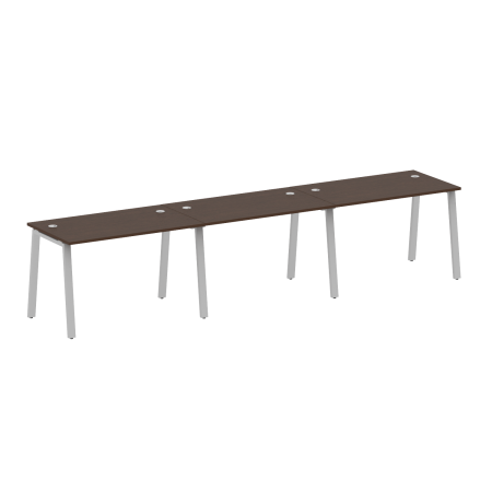 Metal System Рабочая станция на 3 места на А-образном м/к БА.СМ-3.2 Венге Цаво/Металл Серый 3600*720*750 Metal System Рабочая станция на 3 места на А-образном м/к БА.СМ-3.2 Венге Цаво/Металл Серый 3600*720*750