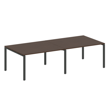 Metal System Переговорный стол (2 столешницы) на П-образном м/к БП.ПРГ-2.3 Венге Цаво/Металл Антрацит 2800*1235*750 Metal System Переговорный стол (2 столешницы) на П-образном м/к БП.ПРГ-2.3 Венге Цаво/Металл Антрацит 2800*1235*750