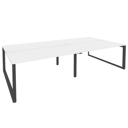 Onix Рабочая станция на О-образном м/к O.MO-D.RS-4.4.8 Белый Бриллиант/Металл Антрацит 3160*1635*750 Onix Рабочая станция на О-образном м/к O.MO-D.RS-4.4.8 Белый Бриллиант/Металл Антрацит 3160*1635*750