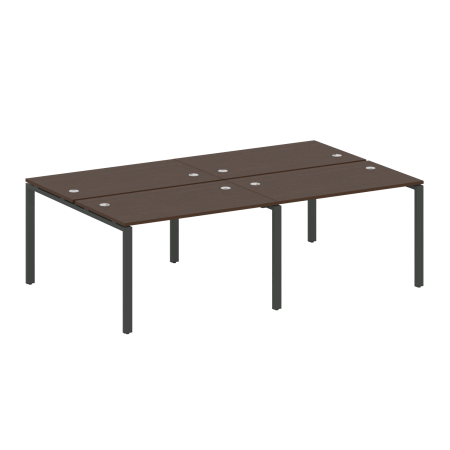 Metal System Рабочая станция на 4 места на П-образном м/к БП.СМ-4.2 Венге Цаво/Металл Антрацит 2400*1475*750 Metal System Рабочая станция на 4 места на П-образном м/к БП.СМ-4.2 Венге Цаво/Металл Антрацит 2400*1475*750
