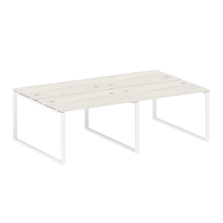 Metal System Рабочая станция на 4 места на О-образном м/к БО.СМ-4.2 Дуб Наварра/Металл Белый 2400*1475*750 Metal System Рабочая станция на 4 места на О-образном м/к БО.СМ-4.2 Дуб Наварра/Металл Белый 2400*1475*750