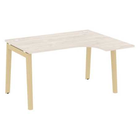 Onix Wood Стол эргономичный правый OW.SA-3 (R) Денвер Светлый/Дуб Светлый/Металл Белый 1380*1180*750 (800/460)