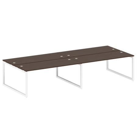 Metal System Quattro Рабочая станция на 4 места на О-образном м/к 50БО.СМ-4.5 Венге Цаво/Металл Белый 3600*1475*750 Metal System Quattro Рабочая станция на 4 места на О-образном м/к 50БО.СМ-4.5 Венге Цаво/Металл Белый 3600*1475*750
