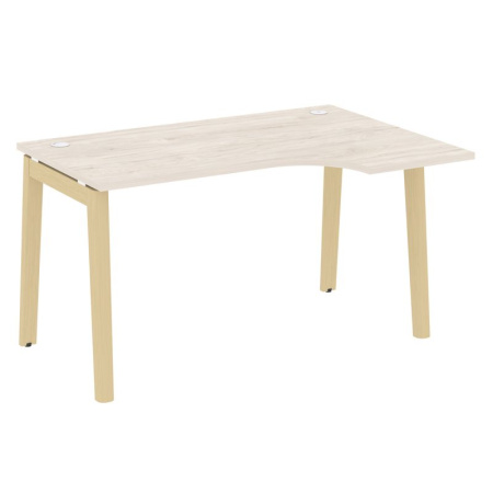 Onix Wood Стол эргономичный правый OW.SA-2 (R) Денвер Светлый/Дуб Светлый/Металл Белый 1380*980*750 (720/460)