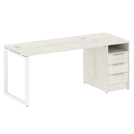 Metal System Рабочая станция с тумбой на О-образном м/к БО.РС-СТП-1.3 Дуб Наварра/Металл Белый 1812*720*750 Metal System Рабочая станция с тумбой на О-образном м/к БО.РС-СТП-1.3 Дуб Наварра/Металл Белый 1812*720*750