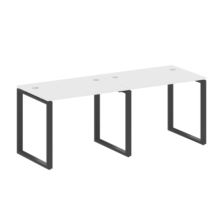 Metal System Рабочая станция на 2 места на О-образном м/к БО.СМ-2.1 Белый/Металл Антрацит 2000*720*750 Metal System Рабочая станция на 2 места на О-образном м/к БО.СМ-2.1 Белый/Металл Антрацит 2000*720*750