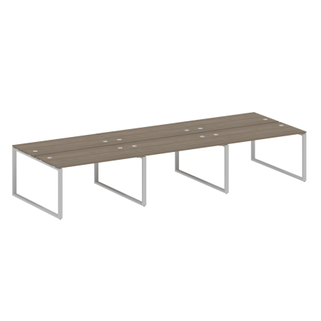 Metal System Рабочая станция на 6 мест на О-образном м/к БО.СМ-6.3 Вяз Благородный/Металл Серый 4200*1475*750 Metal System Рабочая станция на 6 мест на О-образном м/к БО.СМ-6.3 Вяз Благородный/Металл Серый 4200*1475*750