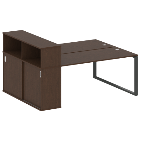 Metal System Рабочая станция с шкафом-купе на О-образном м/к БО.РС-СШК-2.4 Т Венге Цаво/Металл Антрацит 2010*1475*1098 Metal System Рабочая станция с шкафом-купе на О-образном м/к БО.РС-СШК-2.4 Т Венге Цаво/Металл Антрацит 2010*1475*1098