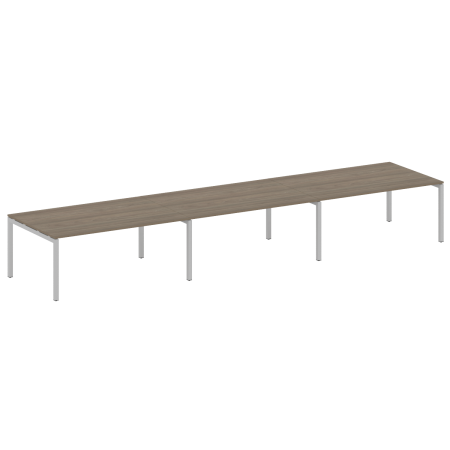 Metal System Quattro Переговорный стол (3 столешницы) на П-оразном м/к 50БП.ПРГ-3.5 Вяз Благородный/Металл Серый 5400*1235*750