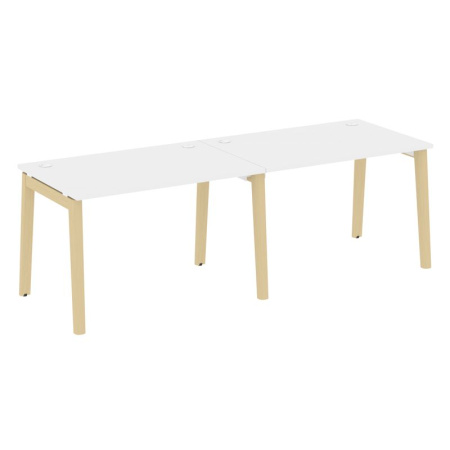 Onix Wood Рабочая станция OW.RS-2.2.8 Белый Бриллиант/Дуб Светлый/Металл Белый 2360*800*750 Onix Wood Рабочая станция OW.RS-2.2.8 Белый Бриллиант/Дуб Светлый/Металл Белый 2360*800*750