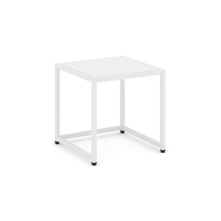 Loft Стол журнальный VR.L-SJK-40 Белый Бриллиант/Металл Белый 400*400*400