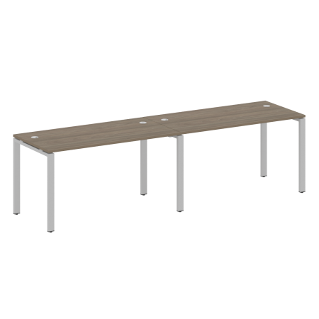 Metal System Рабочая станция на 2 места на П-образном м/к БП.СМ-2.3 Вяз Благородный/Металл Серый 2800*720*750 Metal System Рабочая станция на 2 места на П-образном м/к БП.СМ-2.3 Вяз Благородный/Металл Серый 2800*720*750