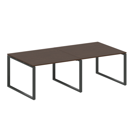 Metal System Переговорный стол (2 столешницы) на О-образном м/к БО.ПРГ-2.2 Венге Цаво/Металл Антрацит 2400*1235*750 Metal System Переговорный стол (2 столешницы) на О-образном м/к БО.ПРГ-2.2 Венге Цаво/Металл Антрацит 2400*1235*750