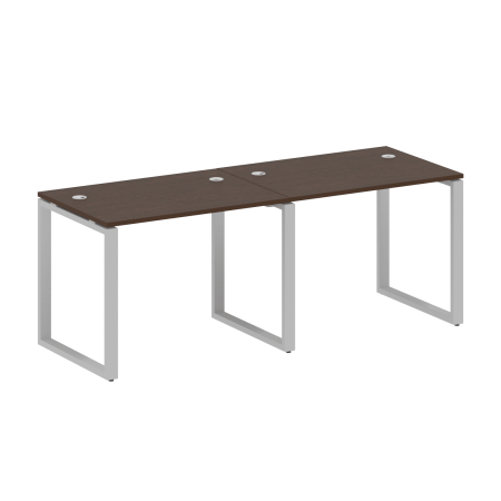 Metal System Рабочая станция на 2 места на О-образном м/к БО.СМ-2.1 Венге Цаво/Металл Серый 2000*720*750 Metal System Рабочая станция на 2 места на О-образном м/к БО.СМ-2.1 Венге Цаво/Металл Серый 2000*720*750
