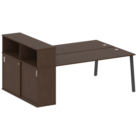 Metal System Рабочая станция с шкафом-купе на А-образном м/к БА.РС-СШК-2.5 Т Венге Цаво/Металл Антрацит 2210*1475*1098 Metal System Рабочая станция с шкафом-купе на А-образном м/к БА.РС-СШК-2.5 Т Венге Цаво/Металл Антрацит 2210*1475*1098