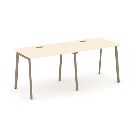 Estetica Рабочая станция 2 места ES.RS-2.1-LP Сатин/Металл Латте 1960*730*750 Estetica Рабочая станция 2 места ES.RS-2.1-LP Сатин/Металл Латте 1960*730*750