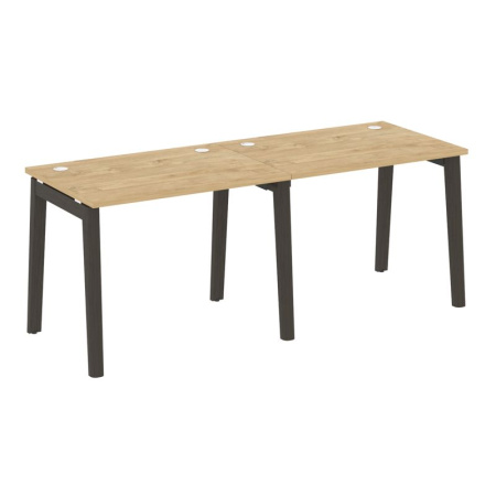 Onix Wood Рабочая станция OW.RS-2.1.7 Тиквуд Светлый/Дуб Темный/Металл Антрацит 1960*720*750 Onix Wood Рабочая станция OW.RS-2.1.7 Тиквуд Светлый/Дуб Темный/Металл Антрацит 1960*720*750