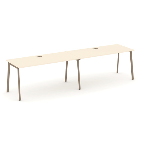 Estetica Рабочая станция 2 места ES.RS-2.4-LP Сатин/Металл Латте 3160*730*750 Estetica Рабочая станция 2 места ES.RS-2.4-LP Сатин/Металл Латте 3160*730*750